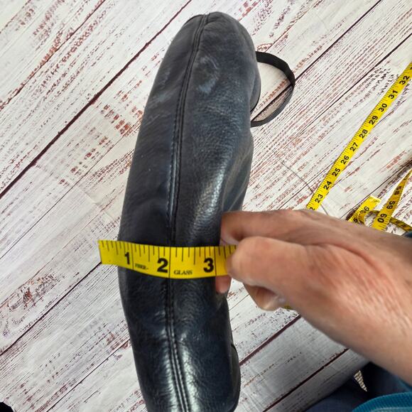 Banana Republic Dark Gray/Blue Genuine Leather Studded Dual Handle Crossbody Bag - Picture 12 of 12